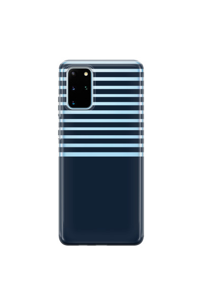 SAMSUNG - Galaxy S20 - Soft Clear Case - Life in Blue Stripes