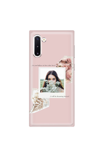 SAMSUNG - Galaxy Note 10 - Soft Clear Case - Vintage Pink Collage Phone Case