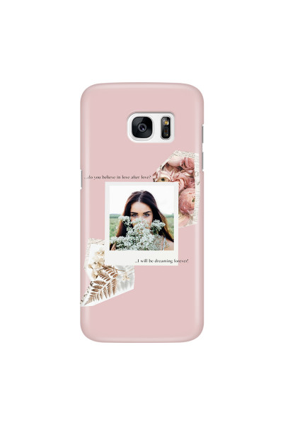 SAMSUNG - Galaxy S7 Edge - 3D Snap Case - Vintage Pink Collage Phone Case