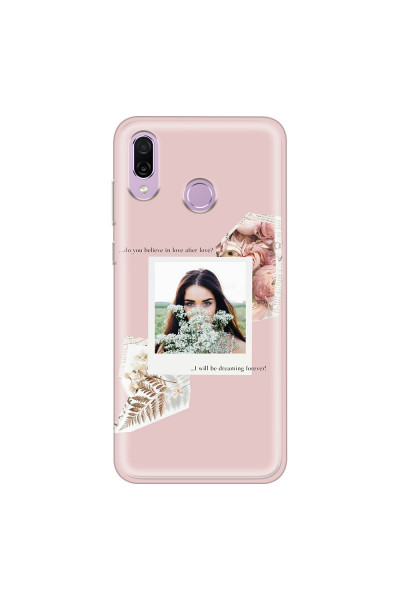 HONOR - Honor Play - Soft Clear Case - Vintage Pink Collage Phone Case