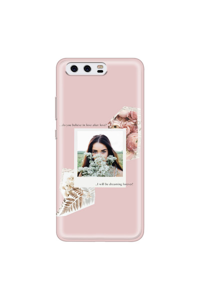 HUAWEI - P10 - Soft Clear Case - Vintage Pink Collage Phone Case