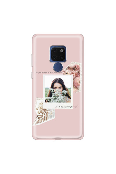 HUAWEI - Mate 20 - Soft Clear Case - Vintage Pink Collage Phone Case