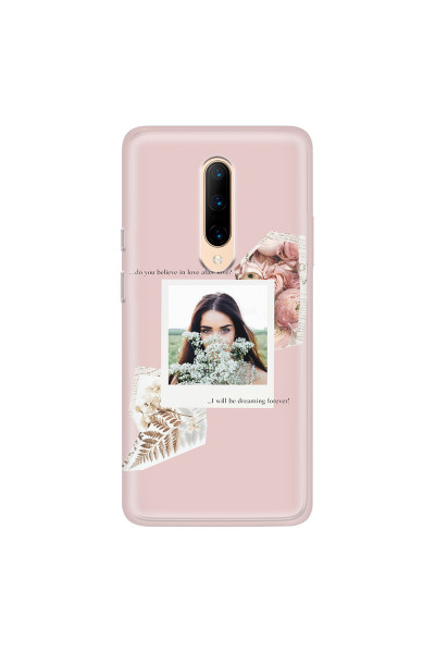 ONEPLUS - OnePlus 7 Pro - Soft Clear Case - Vintage Pink Collage Phone Case