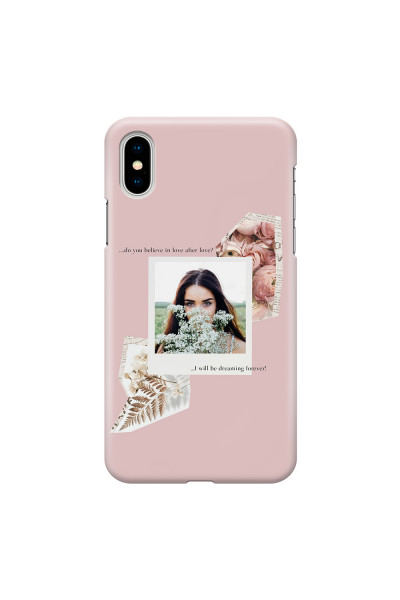 APPLE - iPhone X - 3D Snap Case - Vintage Pink Collage Phone Case