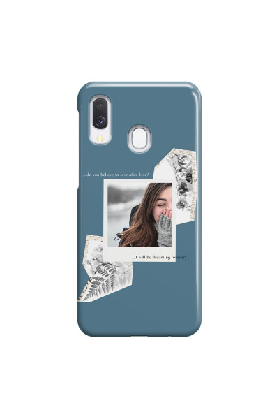 SAMSUNG - Galaxy A40 - 3D Snap Case - Vintage Blue Collage Phone Case