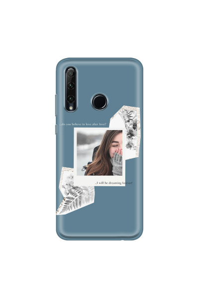 HONOR - Honor 20 lite - Soft Clear Case - Vintage Blue Collage Phone Case