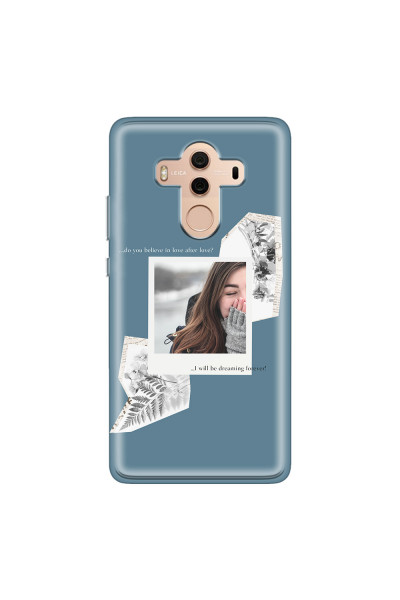 HUAWEI - Mate 10 Pro - Soft Clear Case - Vintage Blue Collage Phone Case