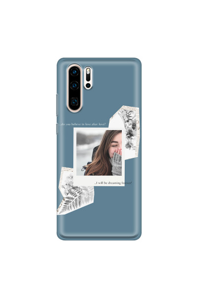 HUAWEI - P30 Pro - Soft Clear Case - Vintage Blue Collage Phone Case