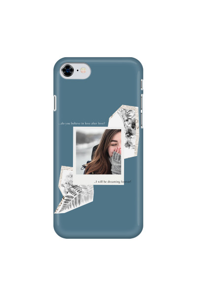 APPLE - iPhone 8 - 3D Snap Case - Vintage Blue Collage Phone Case