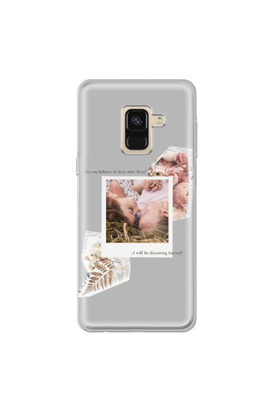 SAMSUNG - Galaxy A8 - Soft Clear Case - Vintage Grey Collage Phone Case