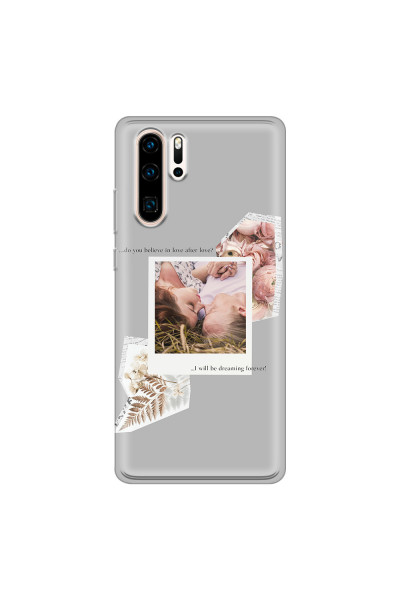 HUAWEI - P30 Pro - Soft Clear Case - Vintage Grey Collage Phone Case