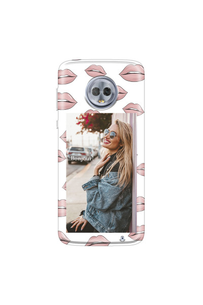 MOTOROLA by LENOVO - Moto G6 Plus - Soft Clear Case - Teenage Kiss Phone Case