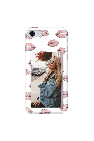 APPLE - iPhone 8 - Soft Clear Case - Teenage Kiss Phone Case