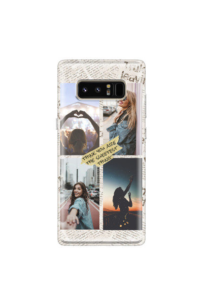 SAMSUNG - Galaxy Note 8 - Soft Clear Case - Newspaper Vibes Phone Case