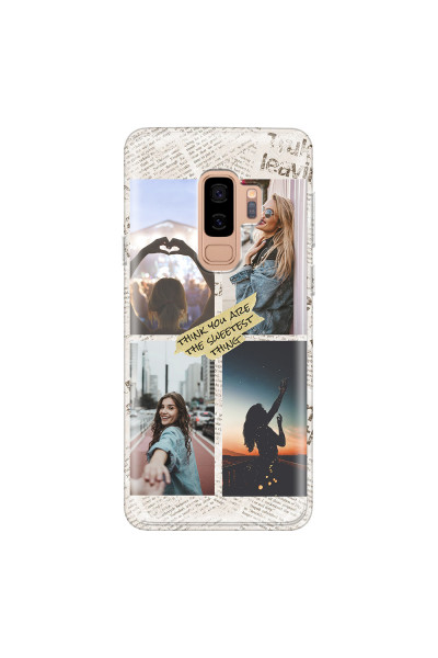 SAMSUNG - Galaxy S9 Plus 2018 - Soft Clear Case - Newspaper Vibes Phone Case