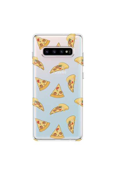 SAMSUNG - Galaxy S10 - Soft Clear Case - Pizza Phone Case