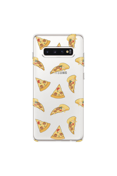 SAMSUNG - Galaxy S10 Plus - Soft Clear Case - Pizza Phone Case