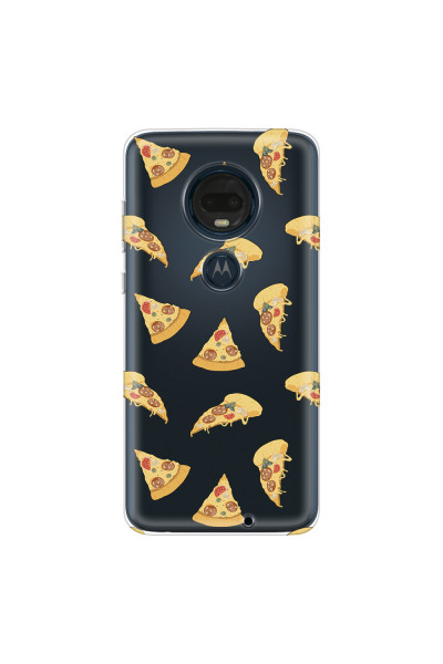MOTOROLA by LENOVO - Moto G7 Plus - Soft Clear Case - Pizza Phone Case