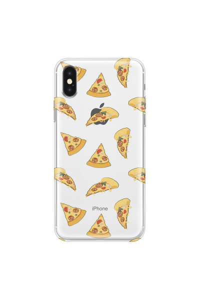 APPLE - iPhone XS Max - Soft Clear Case - Pizza Phone Case