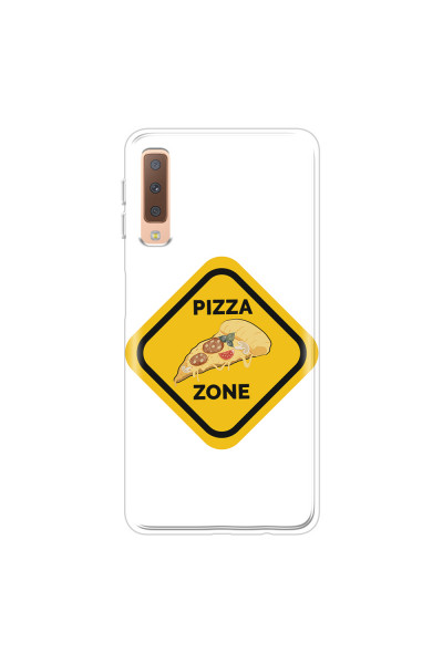 SAMSUNG - Galaxy A7 2018 - Soft Clear Case - Pizza Zone Phone Case