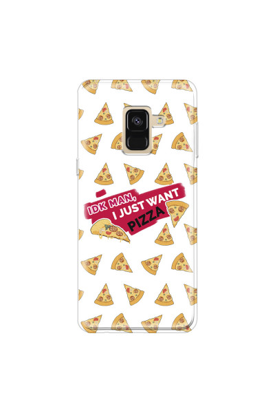 SAMSUNG - Galaxy A8 - Soft Clear Case - Want Pizza Men Phone Case