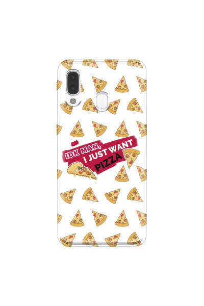 SAMSUNG - Galaxy A40 - Soft Clear Case - Want Pizza Men Phone Case