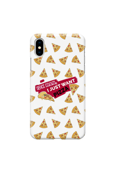 APPLE - iPhone X - 3D Snap Case - Want Pizza Men Phone Case