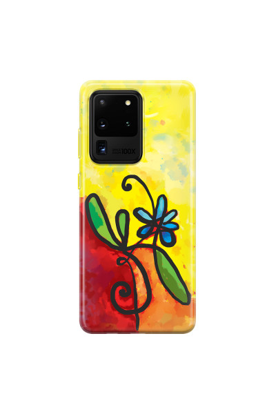 SAMSUNG - Galaxy S20 Ultra - Soft Clear Case - Flower in Picasso Style