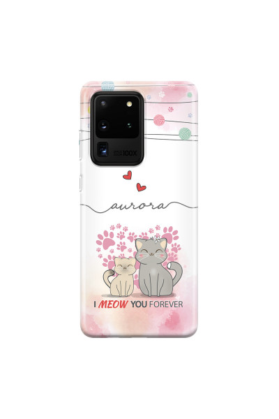 SAMSUNG - Galaxy S20 Ultra - Soft Clear Case - I Meow You Forever