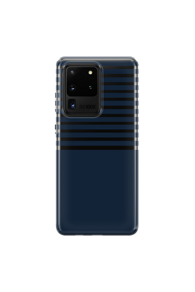 SAMSUNG - Galaxy S20 Ultra - Soft Clear Case - Life in Blue Stripes