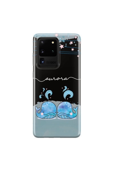 SAMSUNG - Galaxy S20 Ultra - Soft Clear Case - Little Whales White