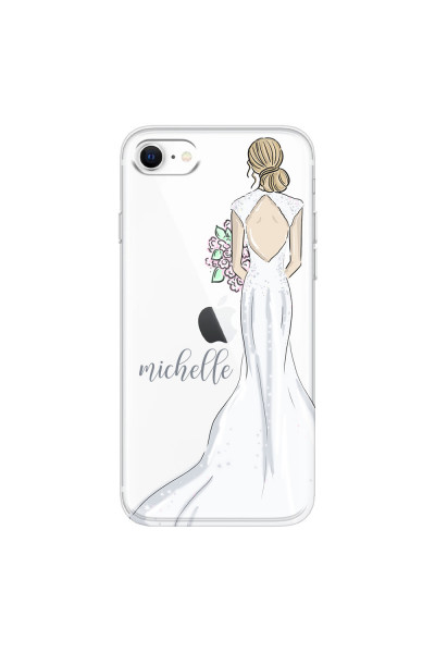 APPLE - iPhone SE 2020 - Soft Clear Case - Bride To Be Blonde Dark