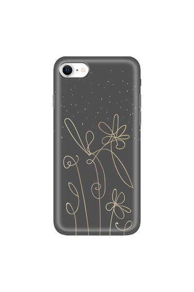 APPLE - iPhone SE 2020 - Soft Clear Case - Midnight Flowers
