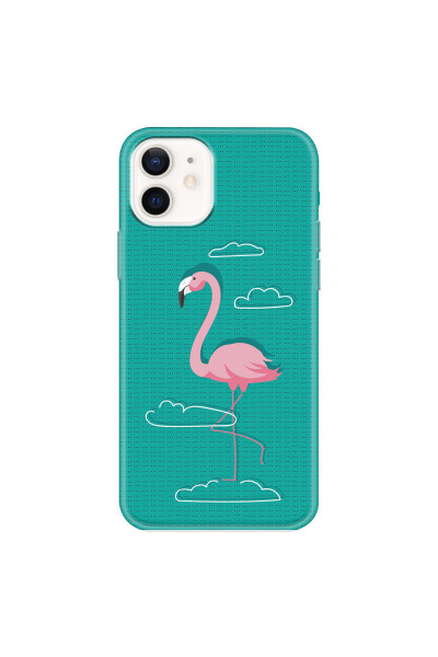 APPLE - iPhone 12 Mini - Soft Clear Case - Cartoon Flamingo