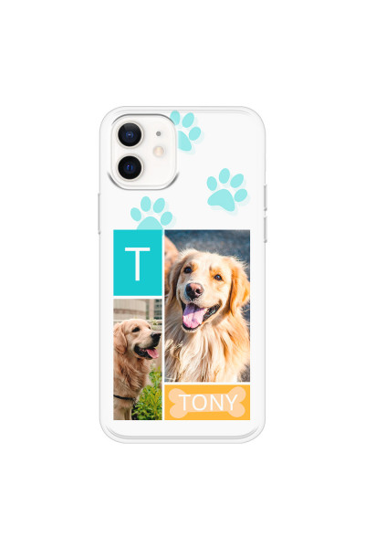 APPLE - iPhone 12 Mini - Soft Clear Case - Dog Collage