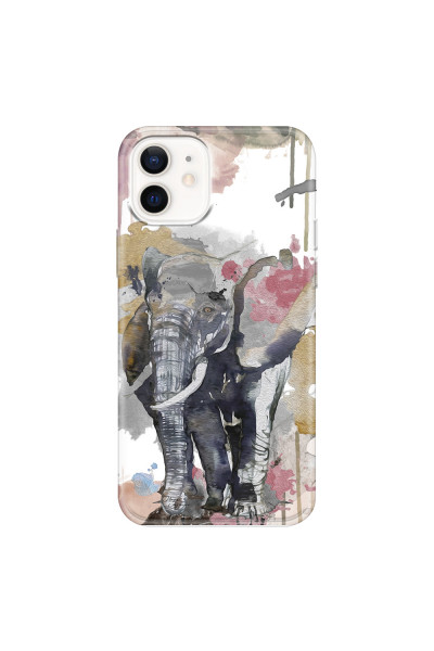 APPLE - iPhone 12 Mini - Soft Clear Case - Elephant