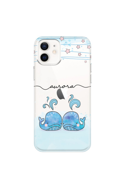 APPLE - iPhone 12 Mini - Soft Clear Case - Little Whales