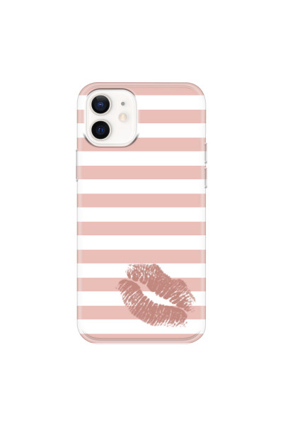 APPLE - iPhone 12 Mini - Soft Clear Case - Pink Lipstick