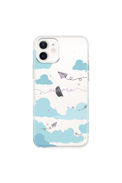 APPLE - iPhone 12 Mini - Soft Clear Case - Up in the Clouds Purple