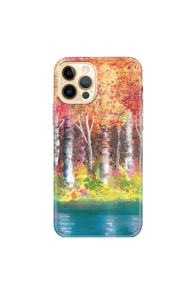 APPLE - iPhone 12 Pro - Soft Clear Case - Calm Birch Trees