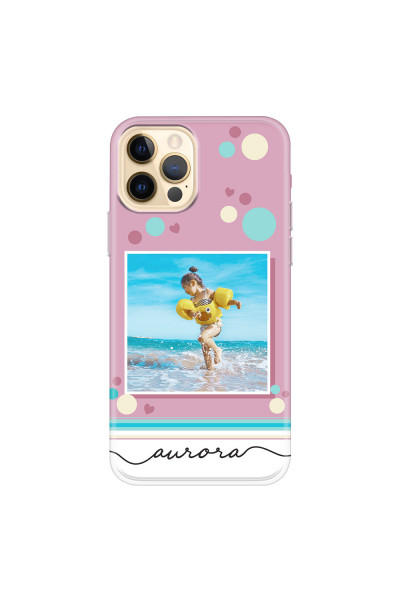 APPLE - iPhone 12 Pro - Soft Clear Case - Cute Dots Photo Case