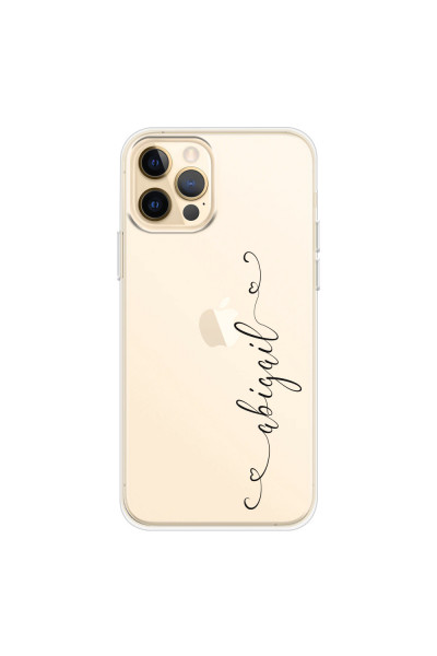 APPLE - iPhone 12 Pro - Soft Clear Case - Little Hearts Handwritten Black