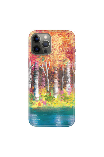 APPLE - iPhone 12 Pro Max - Soft Clear Case - Calm Birch Trees