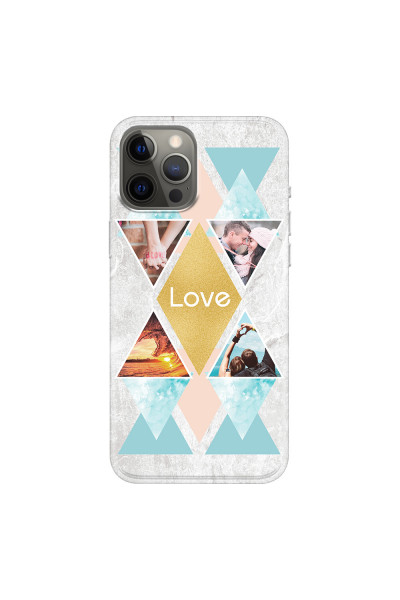 APPLE - iPhone 12 Pro Max - Soft Clear Case - Triangle Love Photo