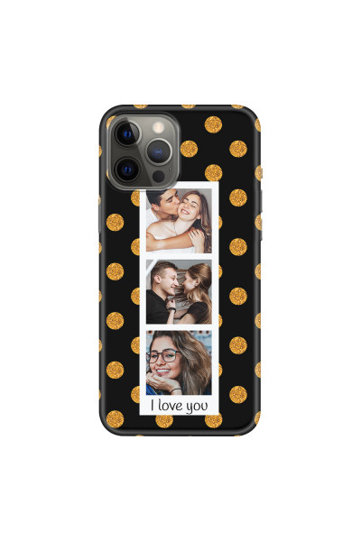 APPLE - iPhone 12 Pro Max - Soft Clear Case - Triple Love Dots Photo