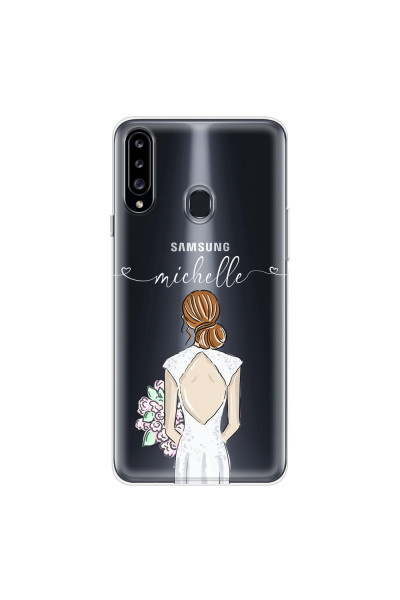 SAMSUNG - Galaxy A20S - Soft Clear Case - Bride To Be Redhead II.