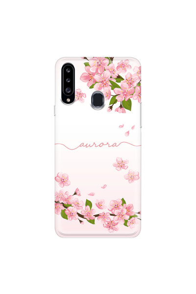 SAMSUNG - Galaxy A20S - Soft Clear Case - Sakura Handwritten