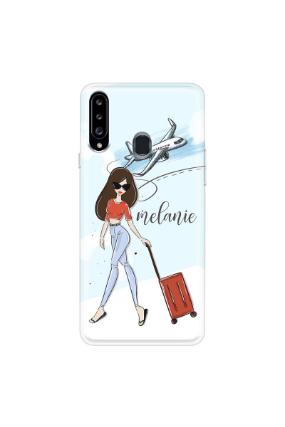 SAMSUNG - Galaxy A20S - Soft Clear Case - Travelers Duo Brunette