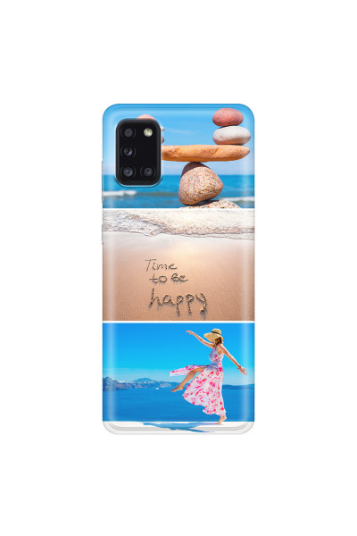 SAMSUNG - Galaxy A31 - Soft Clear Case - Collage of 3