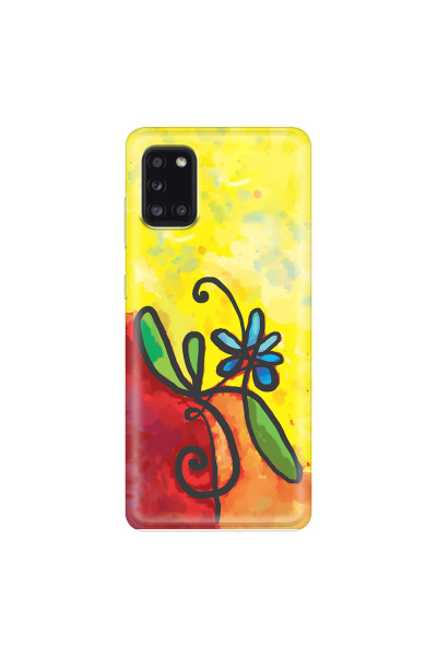 SAMSUNG - Galaxy A31 - Soft Clear Case - Flower in Picasso Style